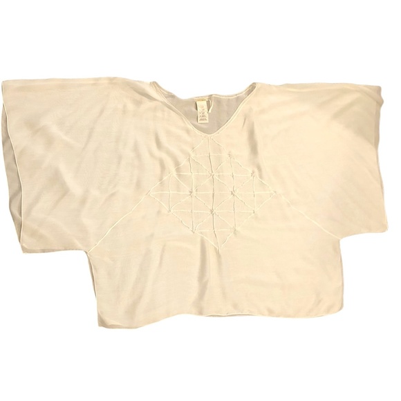 MAXSTUDIO CREAM LOOSE FIT SQUARE TOP GEOMETRIC DESIGN - Picture 10 of 16